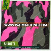 GOOD QUALITY POLYESTER COTTON FABRIC LOOPED FABRIC PILE TEXTILE COLORFUL CAMO FOR T-SHIRT