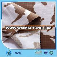 China supplier poly cotton ripstop desert camo printed fabric